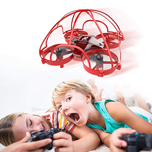 ATOYX 66D RC Mini Drone con Telecomando Funzione di Sospensione Altitudine modalità Headless 3 velocità 3D Flip Protezioni a 360°per Bambini e Principianti (Rosso)