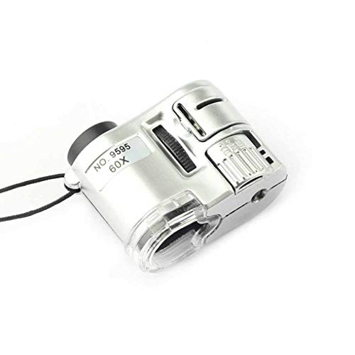 Ben-gi Mini 60X Tasche microscopio del Magnifier dei monili della lente di ingrandimento luce UV di vetro LED