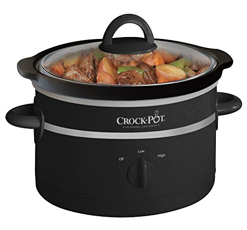 Crock-Pot Slow Cooker Pentola per Cottura Lenta, Capienza 2.4 Litri, Adatta Fino a 2 Persone, 180 W, Nero/Grigio