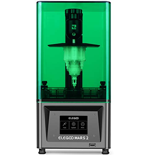 ELEGOO Stampante 3D LCD per Fotopolimerizzante MARS UV con Schermo a Colori Smart Touch da 3,5" Stampa Offline 3D Printer Dimensione di stampa 11.98cm (L) x 6.8cm(W) x 15.5cm(H) -Nero