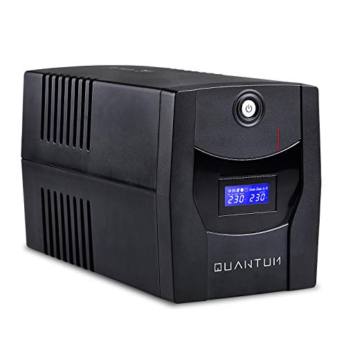 EPYC Quantum UPS con display, Gruppo di Continuità per PC, Potenza 2200VA/1320Watt, Tecnologia Line Interactive, AVR, Nero (2200VA/1320Watt)