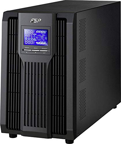 FSP Champ Tower 3k Gruppo di continuità doppio convertitore, (UPS) online, 3000 VA / 2700W, da 200 a 300VAC, con USB, RS-232, Nero