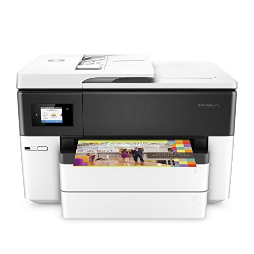 HP OfficeJet Pro 7740 Stampante Multifunzione per Grandi Formati, Stampa, Copia, Scansione, Fax, Bianca