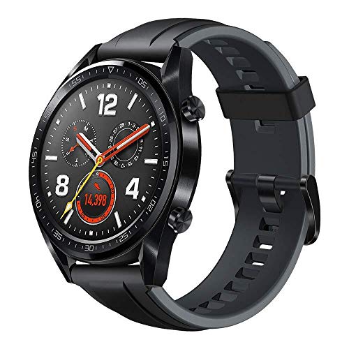 Huawei Watch GT Orologio con Autonomia della Batteria fino a 2 Settimane, Impermeabile 5 ATM, GPS, TruSeen 3.0 Monitoraggio della Frequenza Cardiaca, Smartwatch, 1.39" Touchscreen, Nero