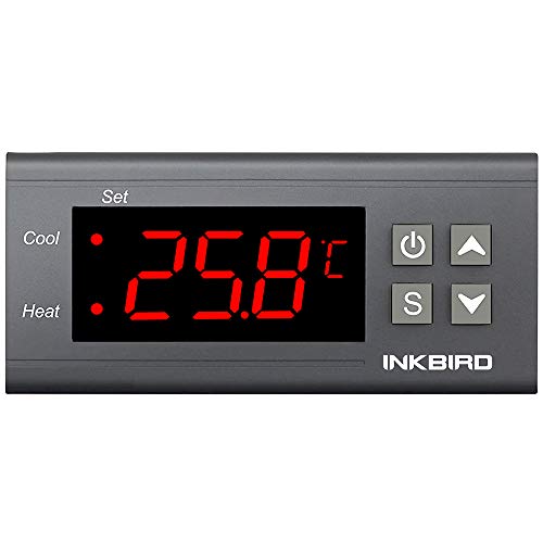 Inkbird 220V ITC 1000 Riscaldatore Regolatore di Temperatura Temperature Controller del Riscaldamento e Termostato Digitale con Sensore Sonda per Casa, Fermentazione della Birra