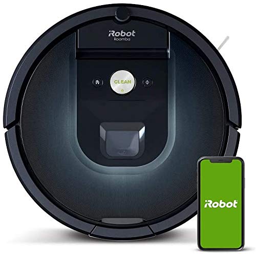 iRobot Roomba 981 Robot aspirapolvere WiFi, Power-Lifting, due spazzole in gomma multi-superficie, Adatto per chi ha animali domestici, Tecnologia Dirt Detect, pulizia a 3 fasi, programmabile con app