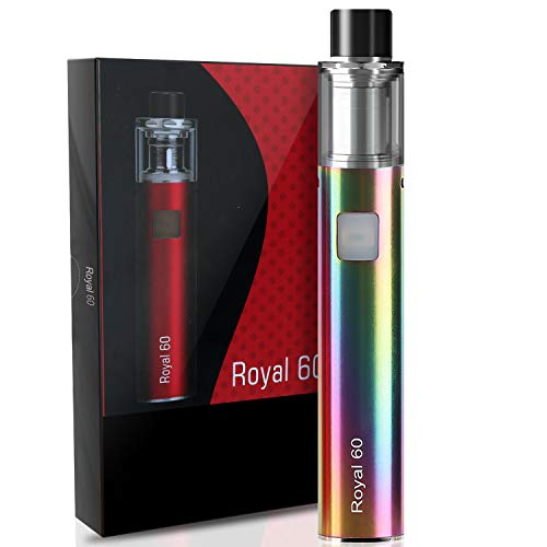 JOMO TECH Sigaretta Elettronica, Royal 60W Mini sigarette elettroniche con Top Fill Tank 2 ml 4 colori senza E-liquid e Nicotine (Arcobaleno)