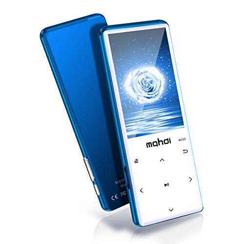 Lettore MP3 MYMAHDI con Bluetooth 4.2, Pulsanti tattili con schermo da 2,4 pollici, Lettore audio digitale senza perdita portatile da 16 GB con radio FM, Registratore vocale