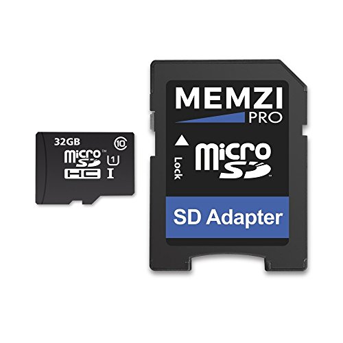 Memzi Pro 32 GB classe 10 90 MB/s micro SDHC da GB con adattatore SD, per navigatori satellitari Garmin Drive, Drivesmart o Driveluxe Series
