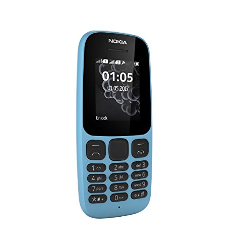 Nokia 105 2017 Telefono Cellulare, Display 1.8'', 4 MB, Nero [Italia]