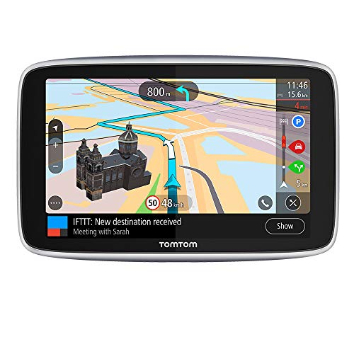 TomTom GO Navigatore Premium GPS 6 Pollici, Aggiornamenti Tramite Wi-Fi, Mappe del Mondo, Traffico e Autovelox a Vita, Last Mile Navigation e IFTTT