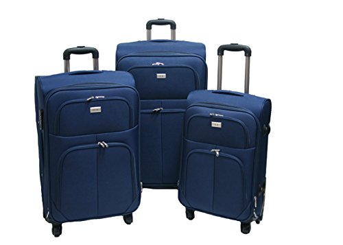 G.Kaos tris valigia trolley semirigide set bagagli in tessuto super leggeri 4 ruote piroettanti trolley piccolo adatto per cabina