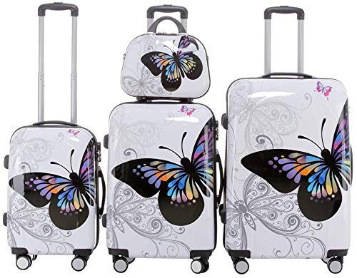 Set di valigie da viaggio 2060, set di trolley rigidi, disponibile in 12 modelli, set di 3 o 4 pezzi, dimensione unica XL/L/M/S, 2060, 2060