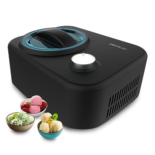 Cecotec Gelatiera con compressore da 0,8 L Gelacy 800. 100 W, Macchina per gelato, Controllo Manuale, Ciotola Estraibile in Alluminio, Gelati in 60 minuti, Automatico.